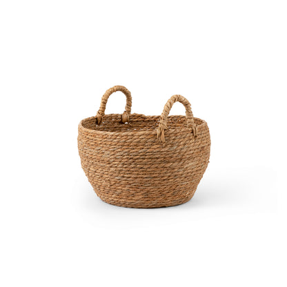 Stout Natural Woven Basket with Grass Handle