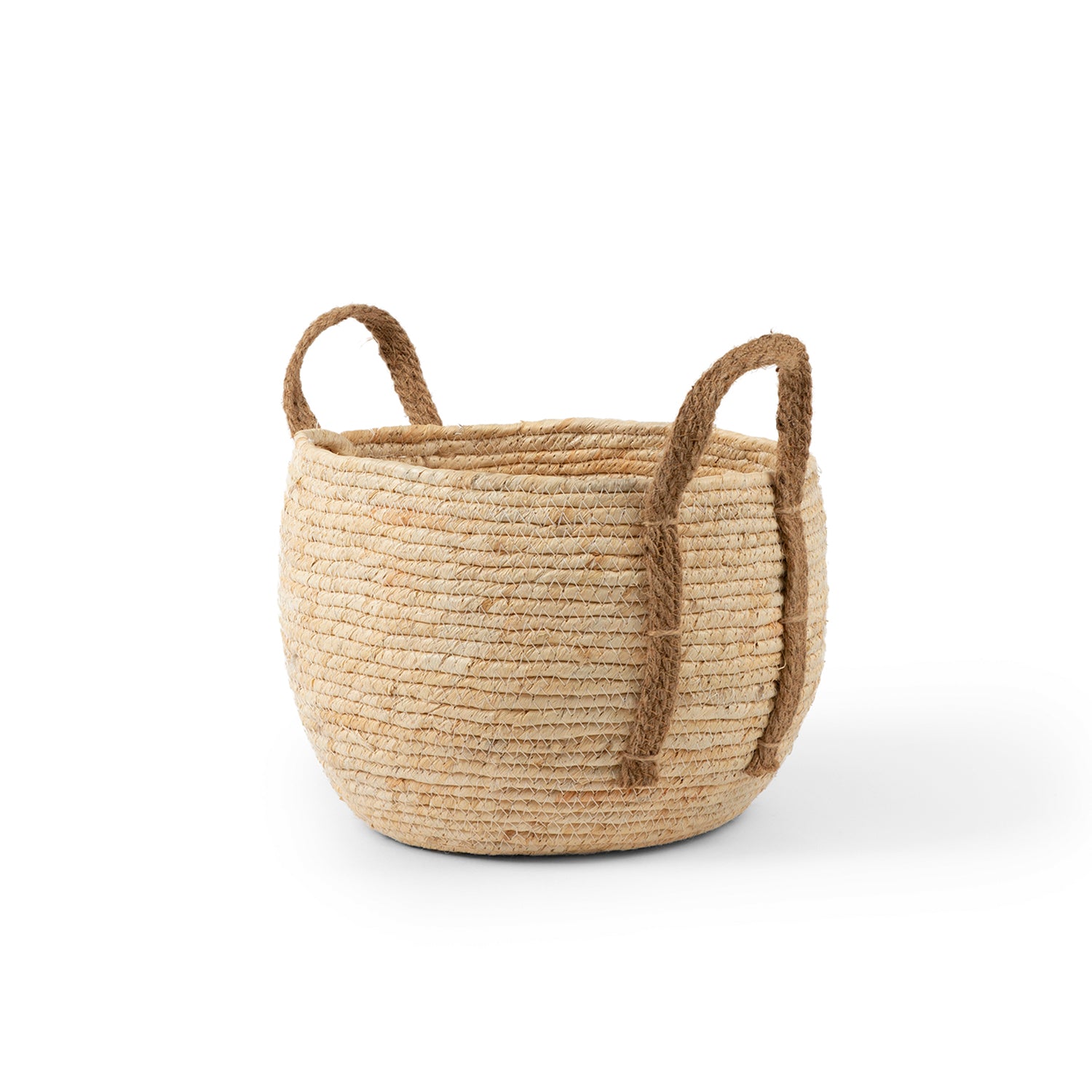 Natural Woven Basket with Hemp Handle Basketly