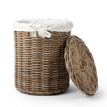 Rattan Laundry Baskets with Lids and Linen Inner Bag
