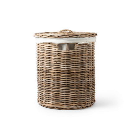 Rattan Laundry Baskets with Lids and Linen Inner Bag