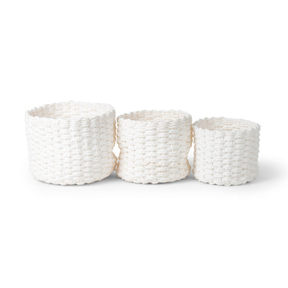 White Flower Baskets