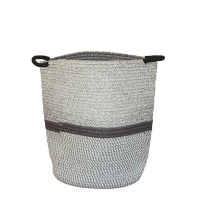 Grey Two-tone Cotton Basket