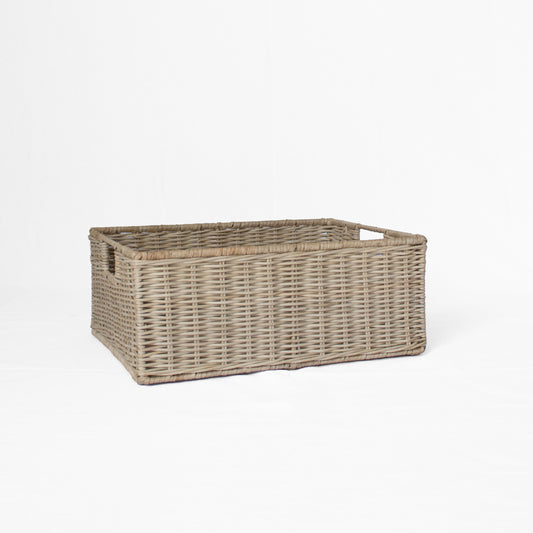 Wicker Rattan shallow basket