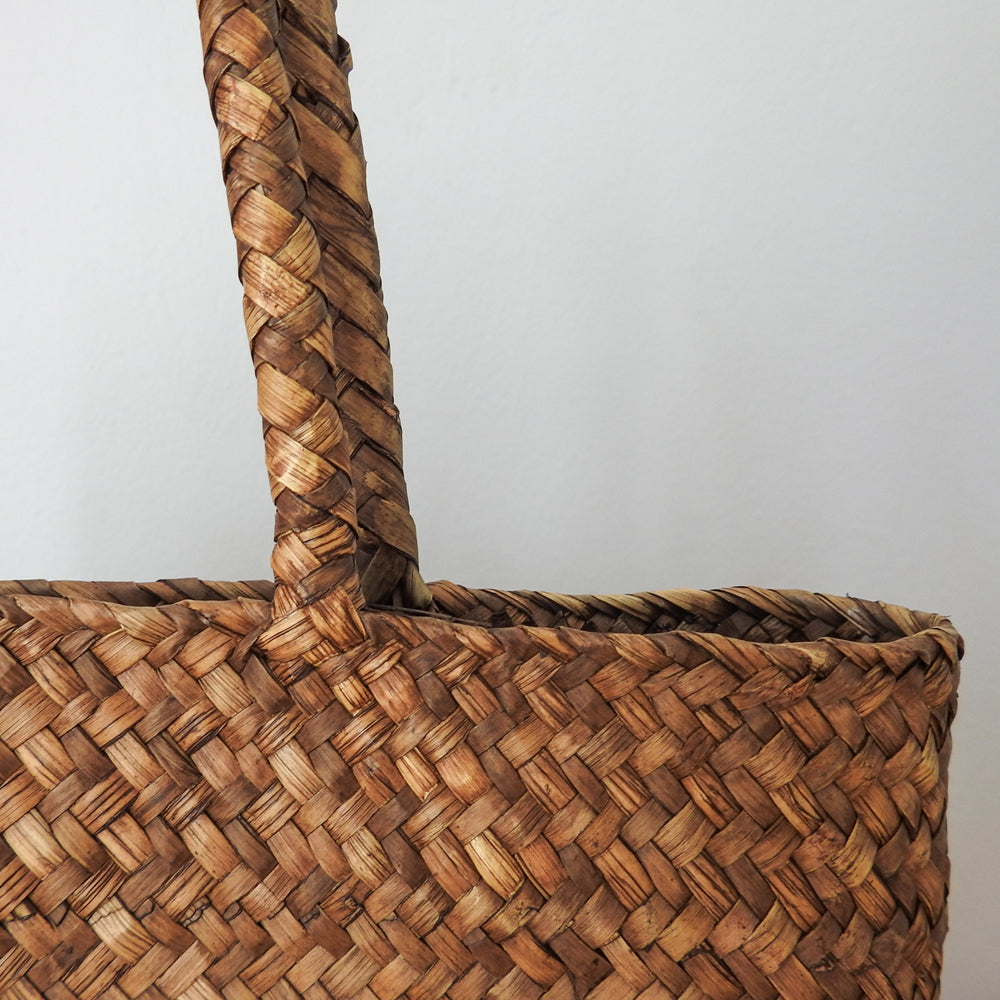 Seagrass woven shopper tote bag